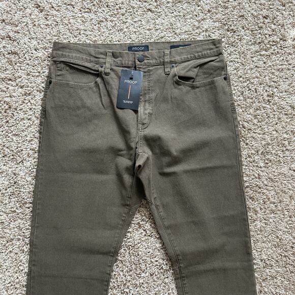Proof Rover Pants Men’s Size 33x30 Brown Slim Huckberry Stretch Canvas Gusseted - Picture 6 of 8